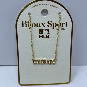 Colorado Rockies Bijoux Sport by Luv Aj MLB Womens Gold Plated Necklace NWT